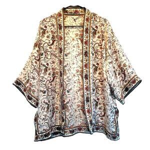 Max Studio Floral Open Front Kimono size Small